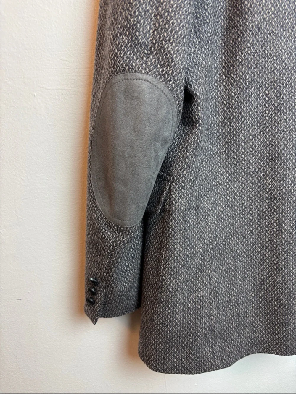 VTG Pendleton Men’s 44L Wool Tweed Western Cowboy Jacket Blazer Gray Elbow Patch